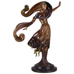 Limited Edition Bronze Figure "Flames of Love" by Erté