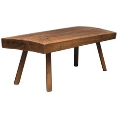 Vintage Oak Butcher's Block Coffee Table or Bench, 1930s