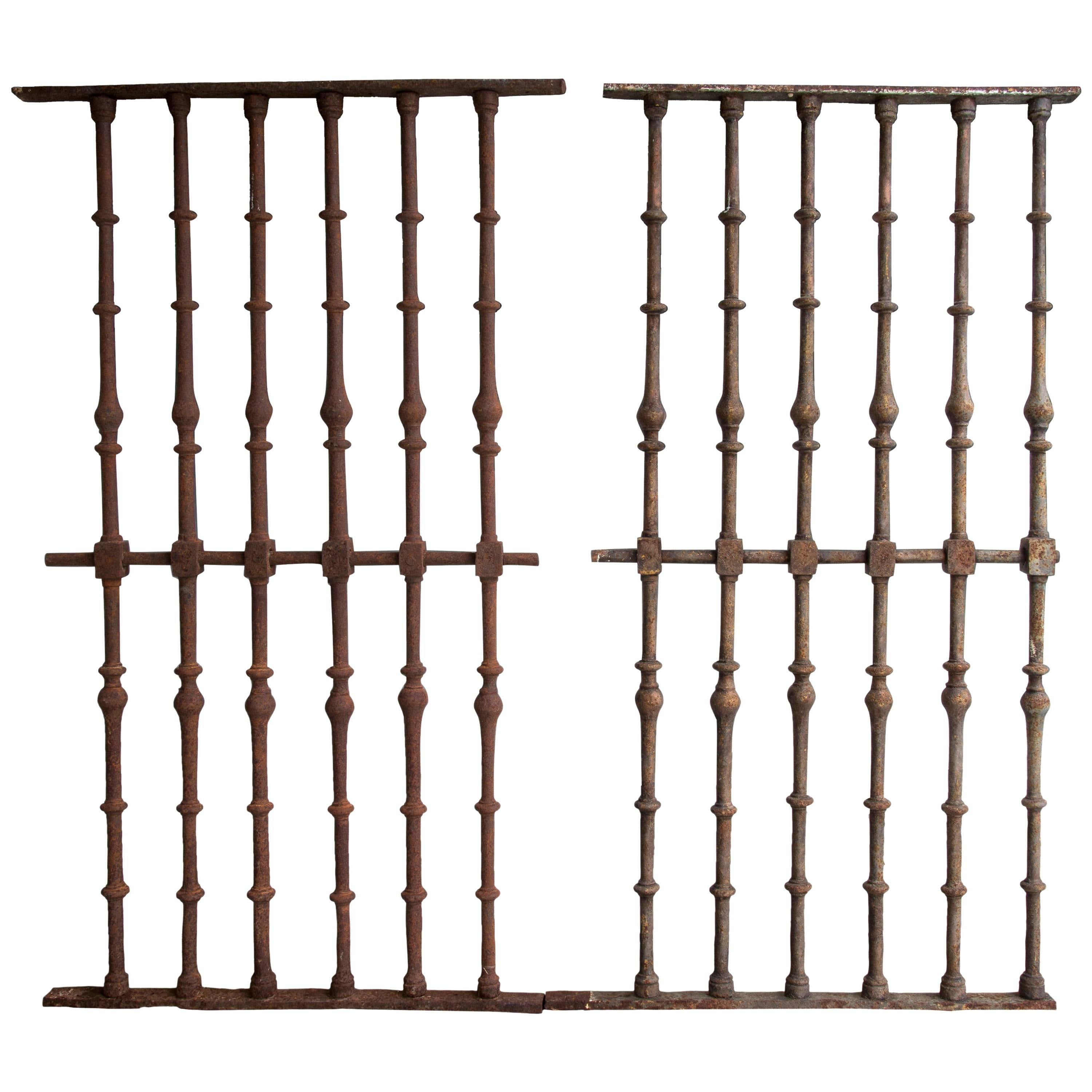 Set of Two Grilles Wrought Iron Baroque, 17th Century For Sale