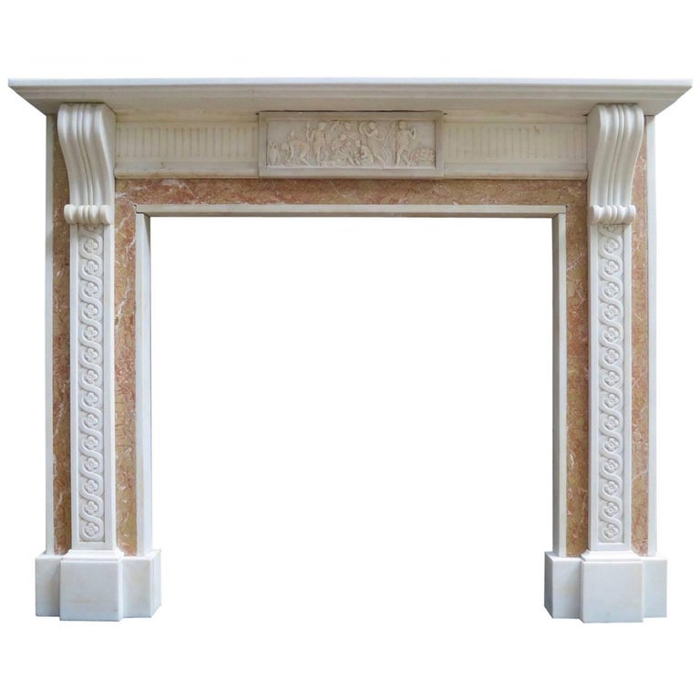 Antique Style Marble Fireplace Mantel at 1stDibs