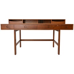 Vintage Teak Flip-Top Partners Desk by Jens Quistgaard for Peter Løvig, circa 1970