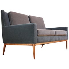 Paul McCobb for Directional Settee in Maple and Mohair