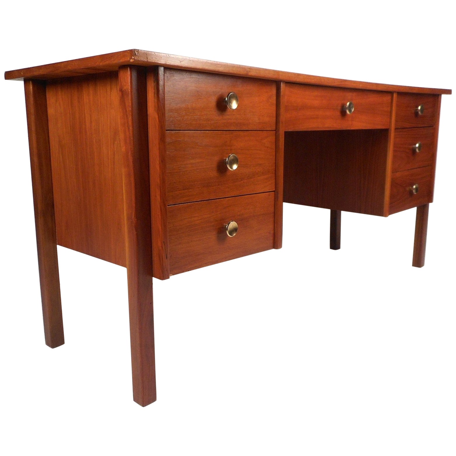 MidCentury Modern FreeForm Desk in Solid Walnut by Carl Bissman at