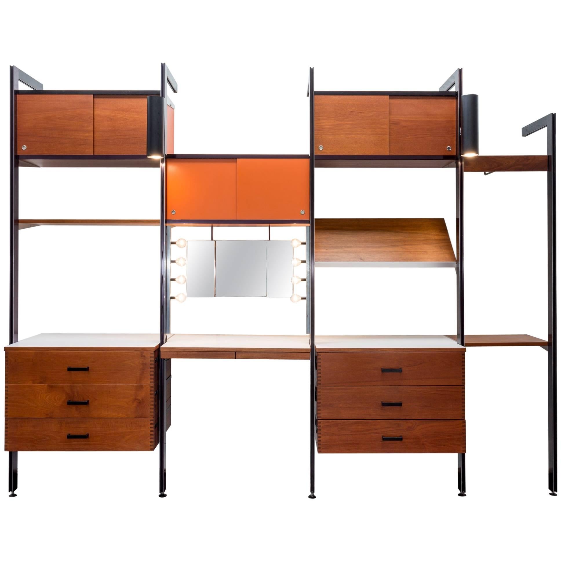 CSS Wall Unit with Vanity Mirror by George Nelson for Herman Miller