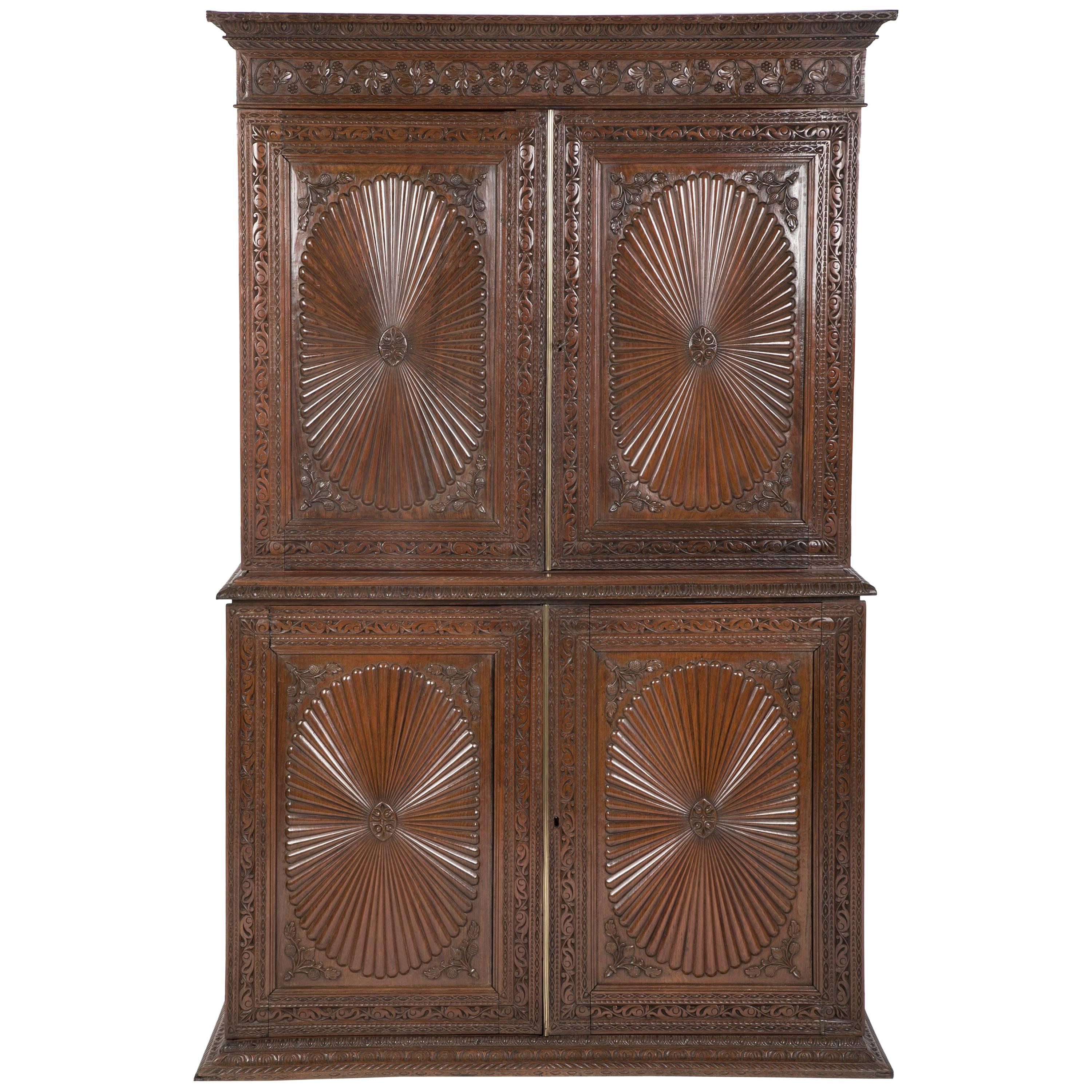 Anglo-Indian Rosewood Regency Style Cabinet