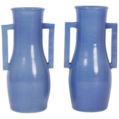 Pair of Midcentury Large Art Deco Style Vases
