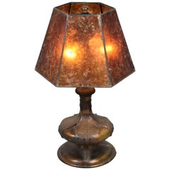 1920s Table Lamp with New Mica Shade