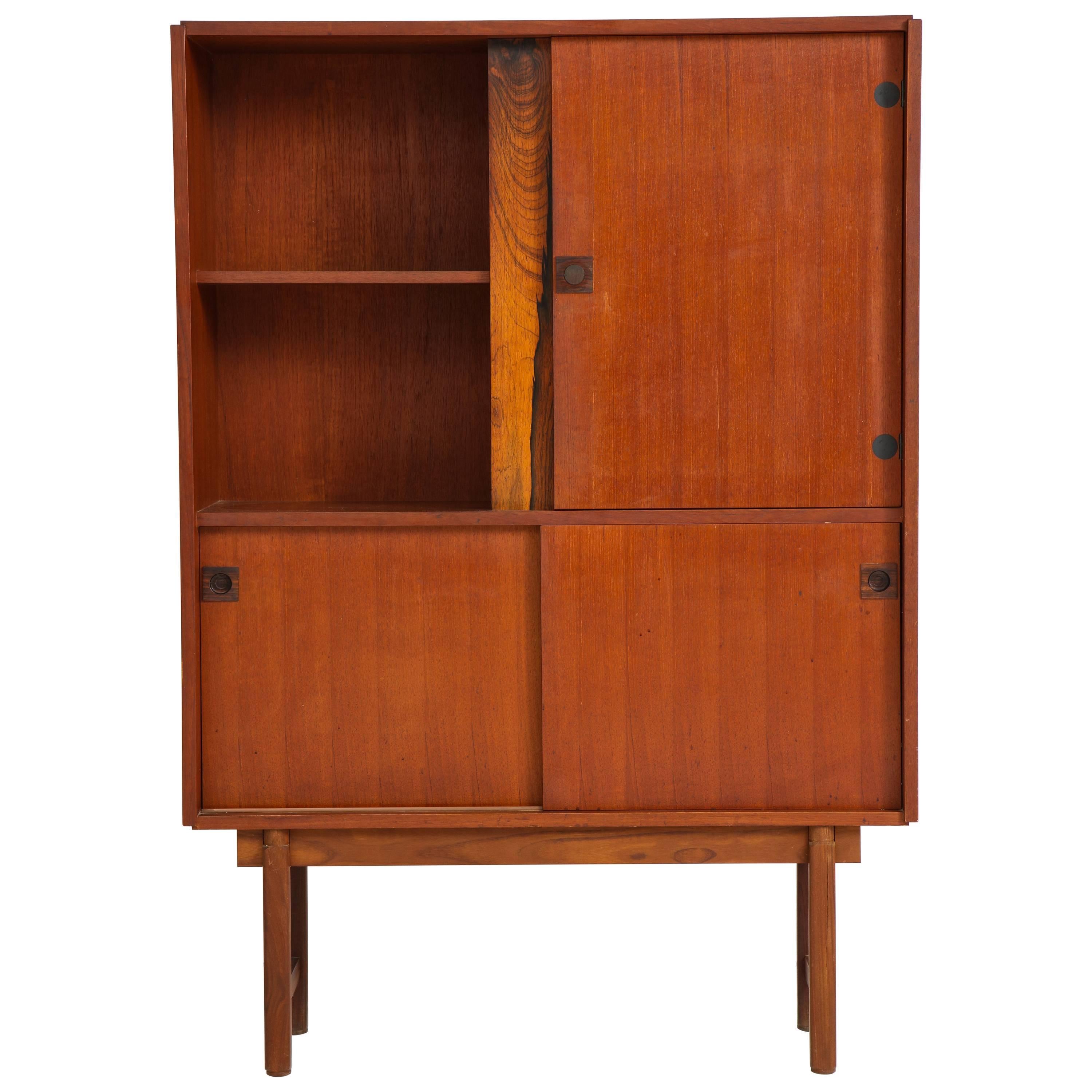 French Midcentury with Sliding Door and Unique Hardware Details