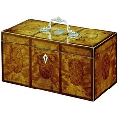 George III Satinwood Tea Caddy 1
