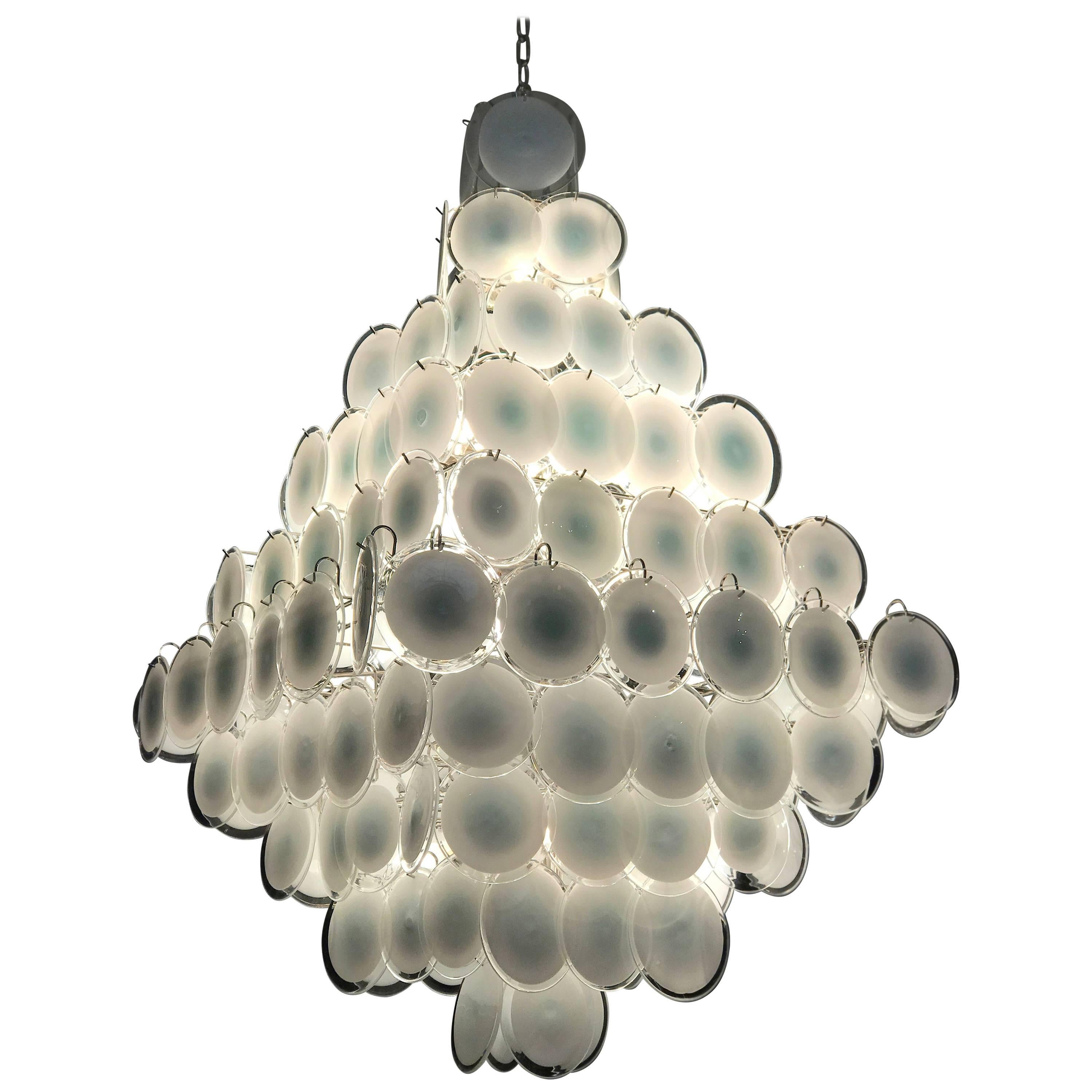 Majestic Murano Chandelier by Gino Vistosi, Italy, 1970s