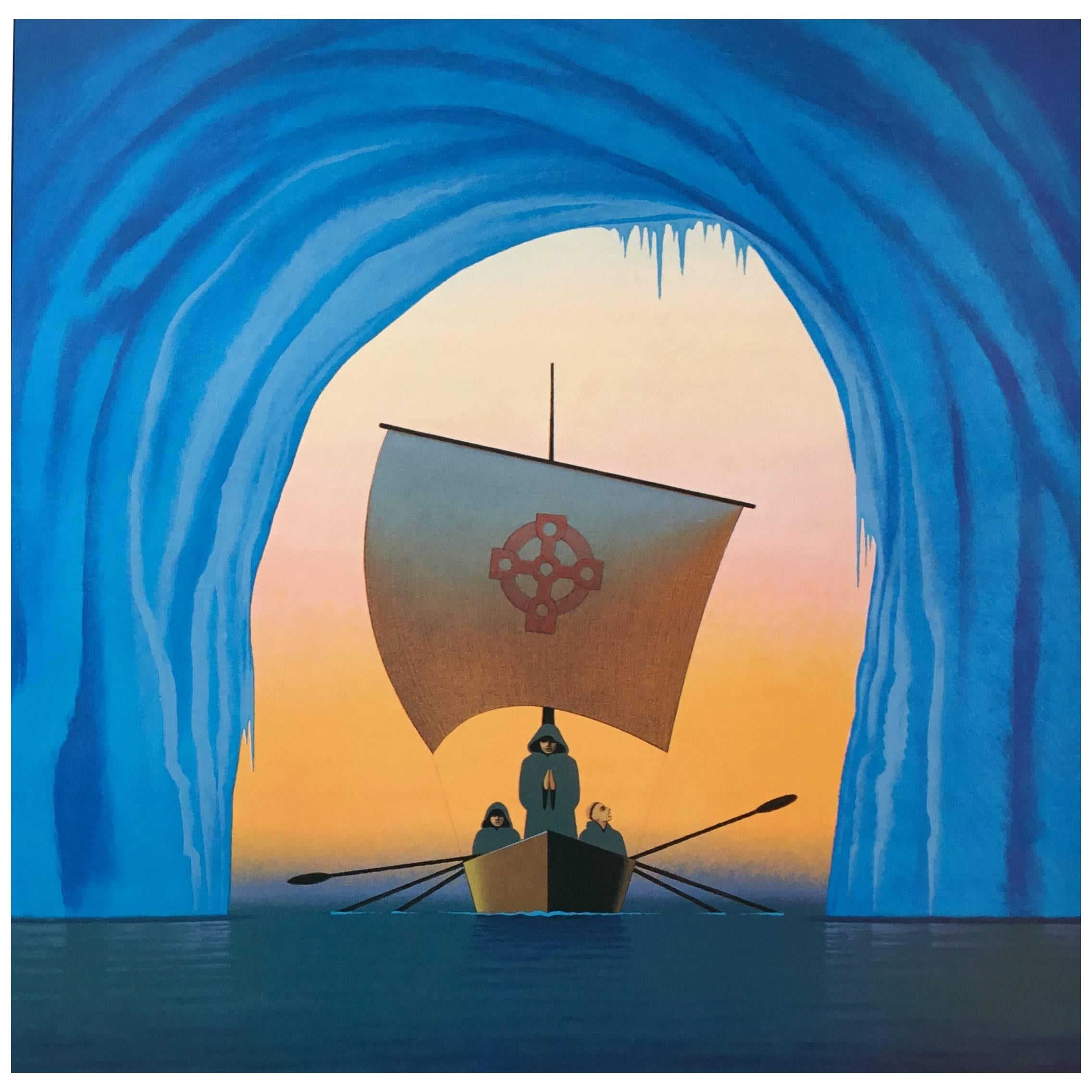 Saint Brendan and the Iceberg, Original Painting by Lynn Curlee For Sale