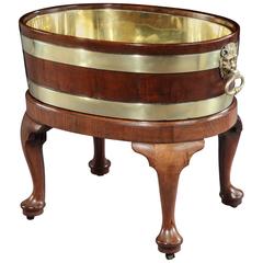 George II Brass Bound Mahogany Wine Cooler 1