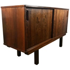 Stunning Bookmatch Rosewood Credenza, Cabinet by Drylund Denmark