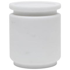 New Modern Medium Pot in White Michelangelo Marble, creator Ivan Colominas
