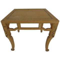 Baker Ming Style Natural Finish End Table