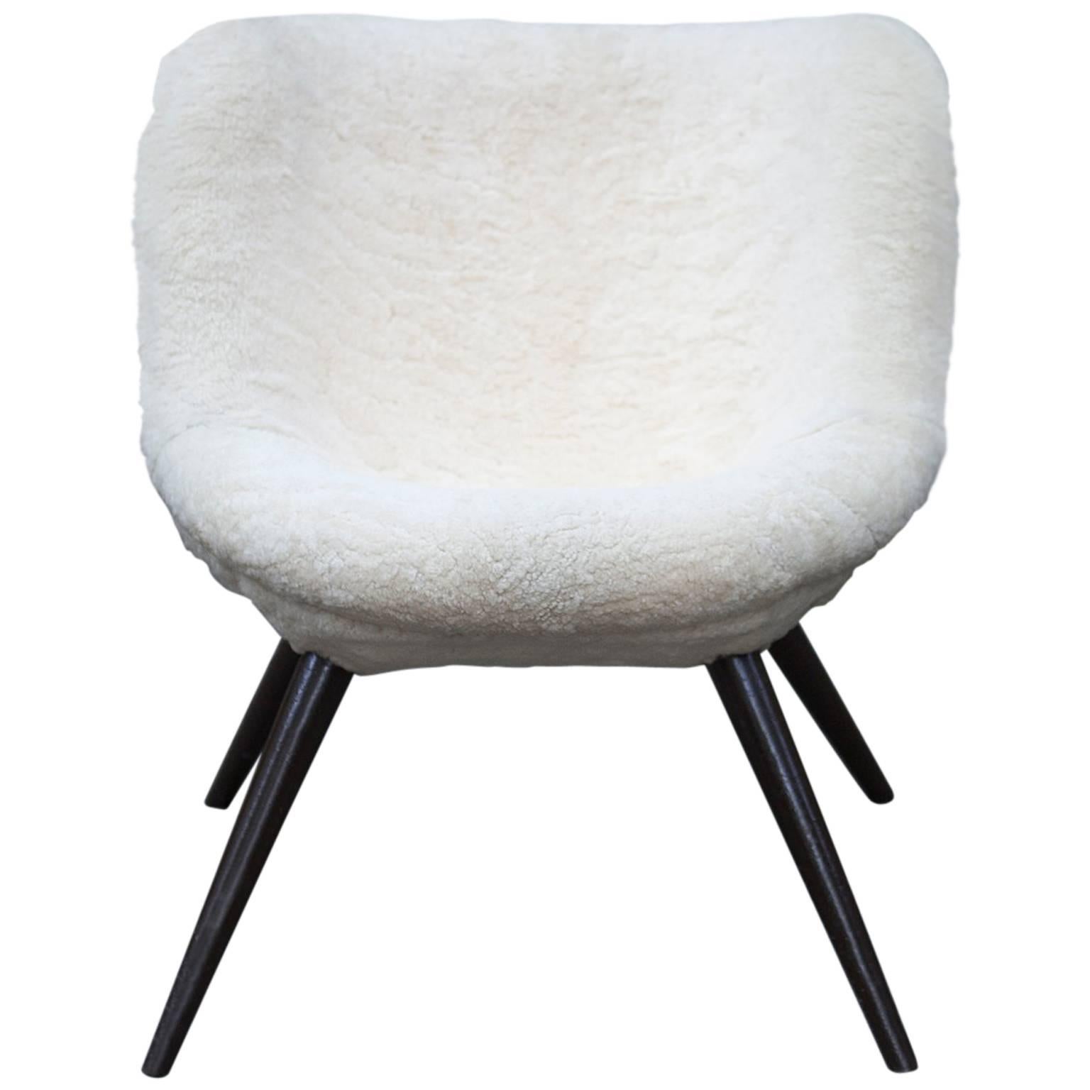 Fritz Neth Sheepskin Fur Lounge Chair