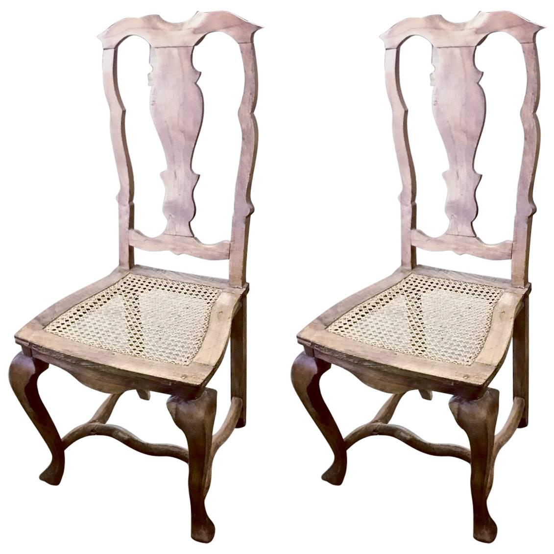 Pair of Swedish 18th Century Rococo Side Chairs, circa 1760-1770