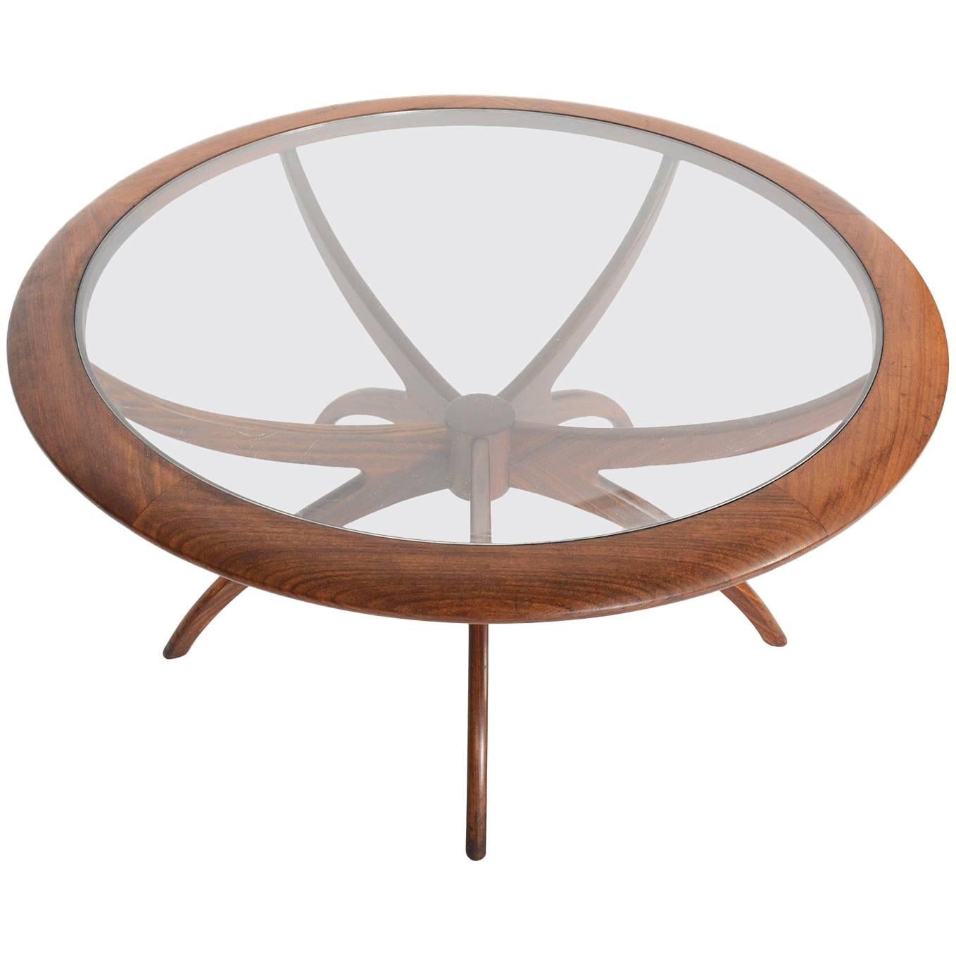 Mid-Century Modern G Plan Spider Teak and Glass Coffee Table