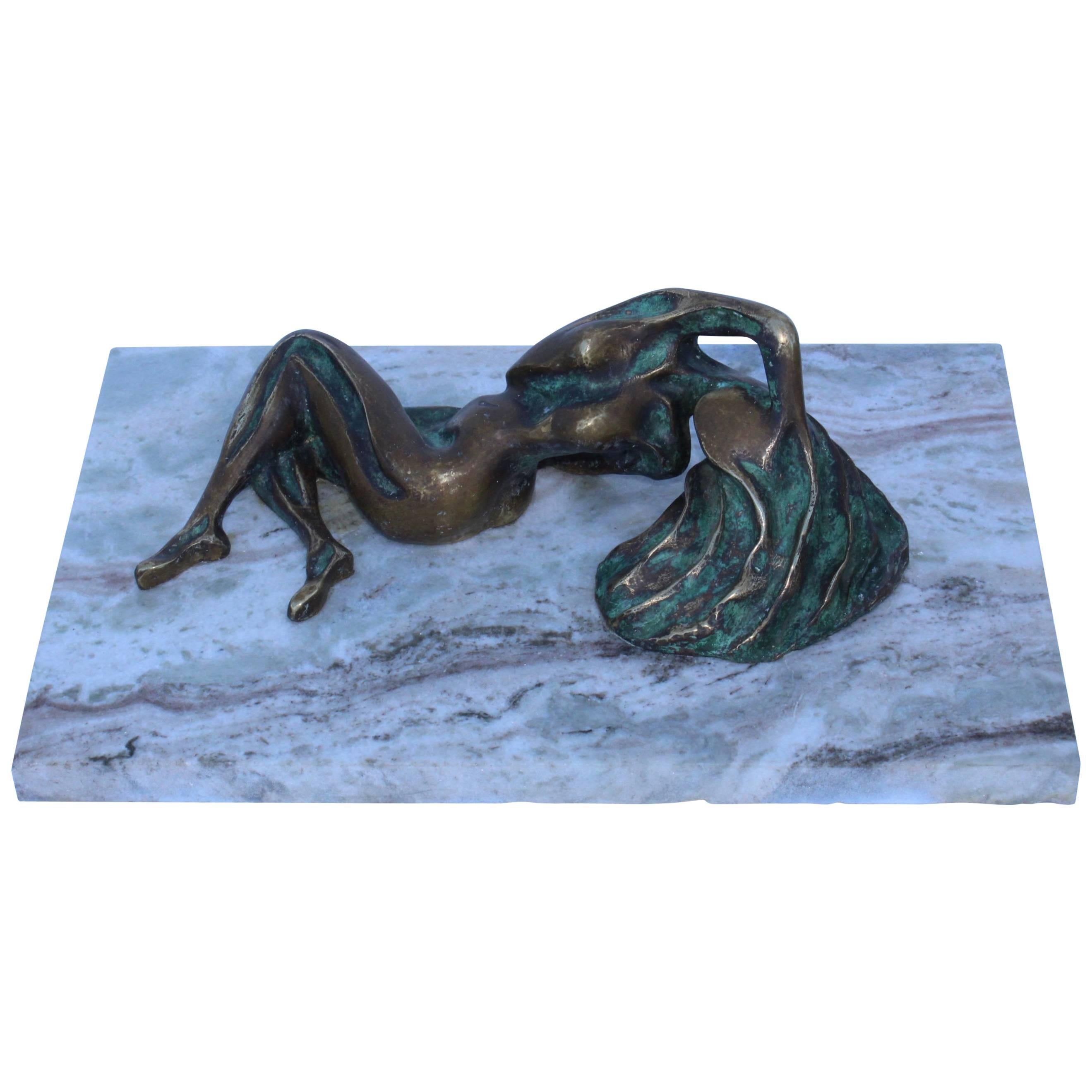 Nude Bronze Abstract Sculpture