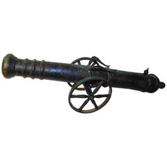 Antique 1880s Victorian Bronze Signal Cannon