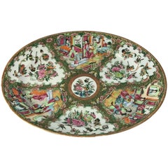 19th Century Rose Medallion Oval Platter