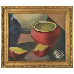 Red Pot Still Life Painting 6