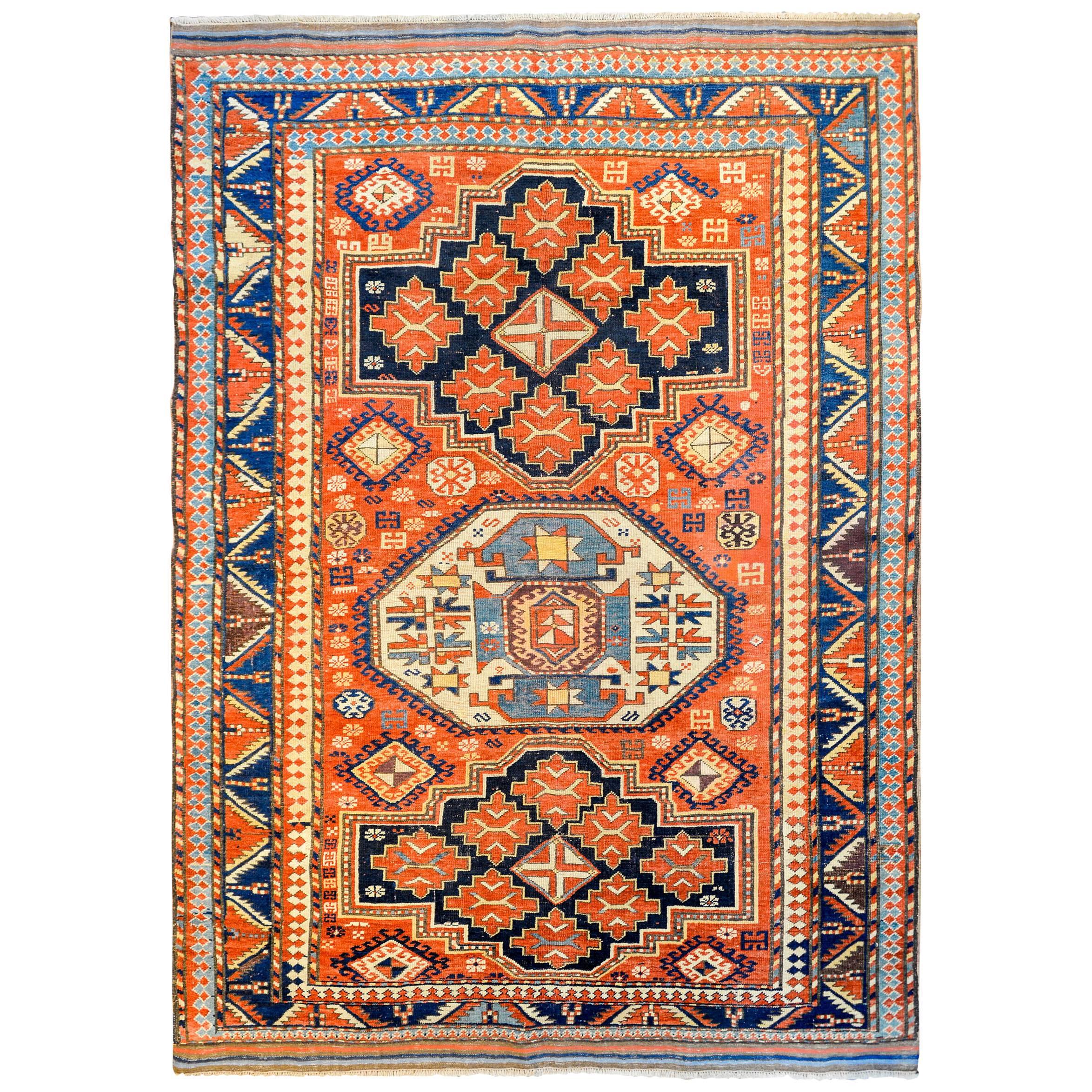 Außergewöhnlicher Lori Pambak, Südkaukasischer Teppich aus dem späten 19. Jahrhundert