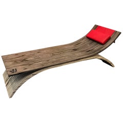 Contemporary Wood Chaise Longue Made in Italy by Fad Milano