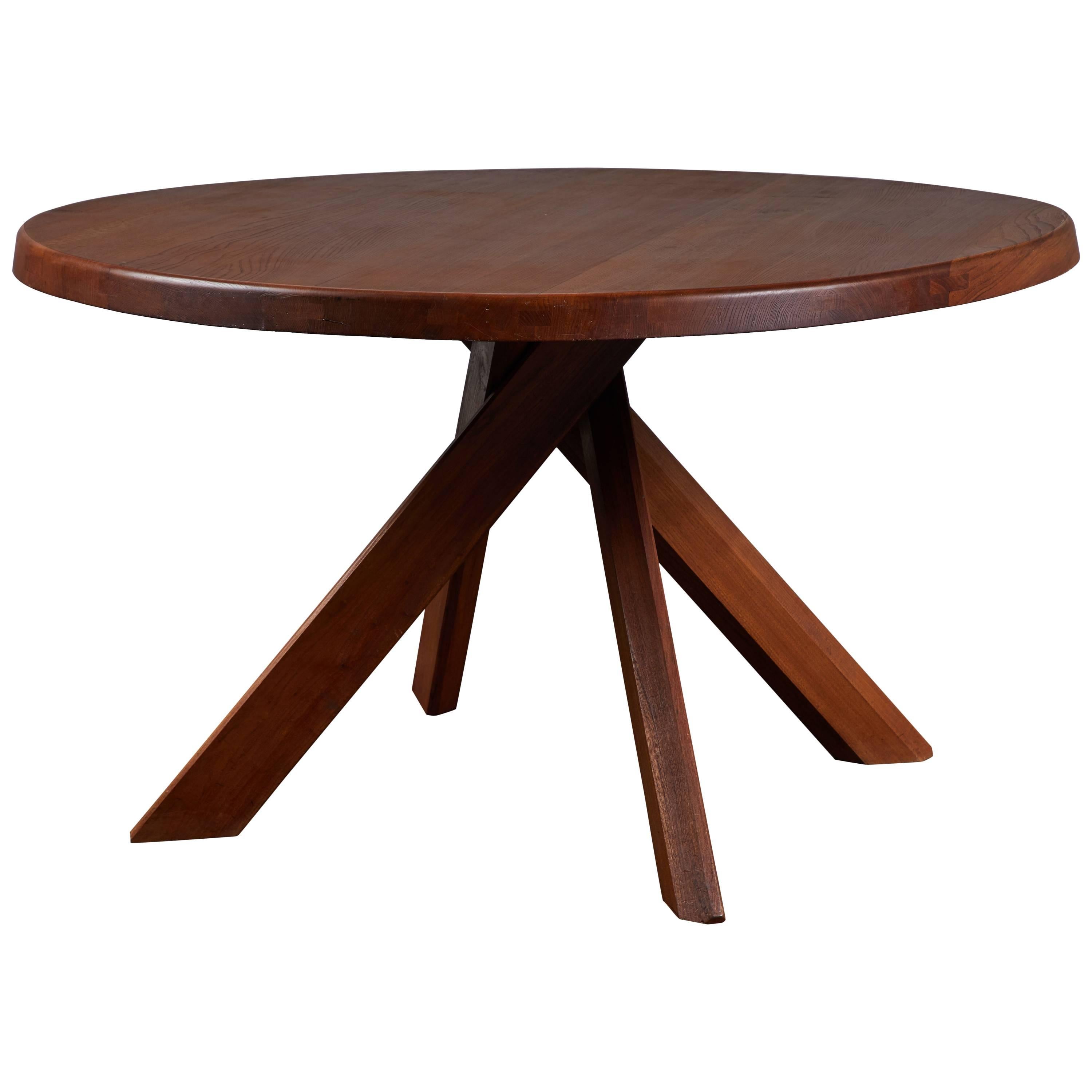 Elm Dining Table by Pierre Chapo