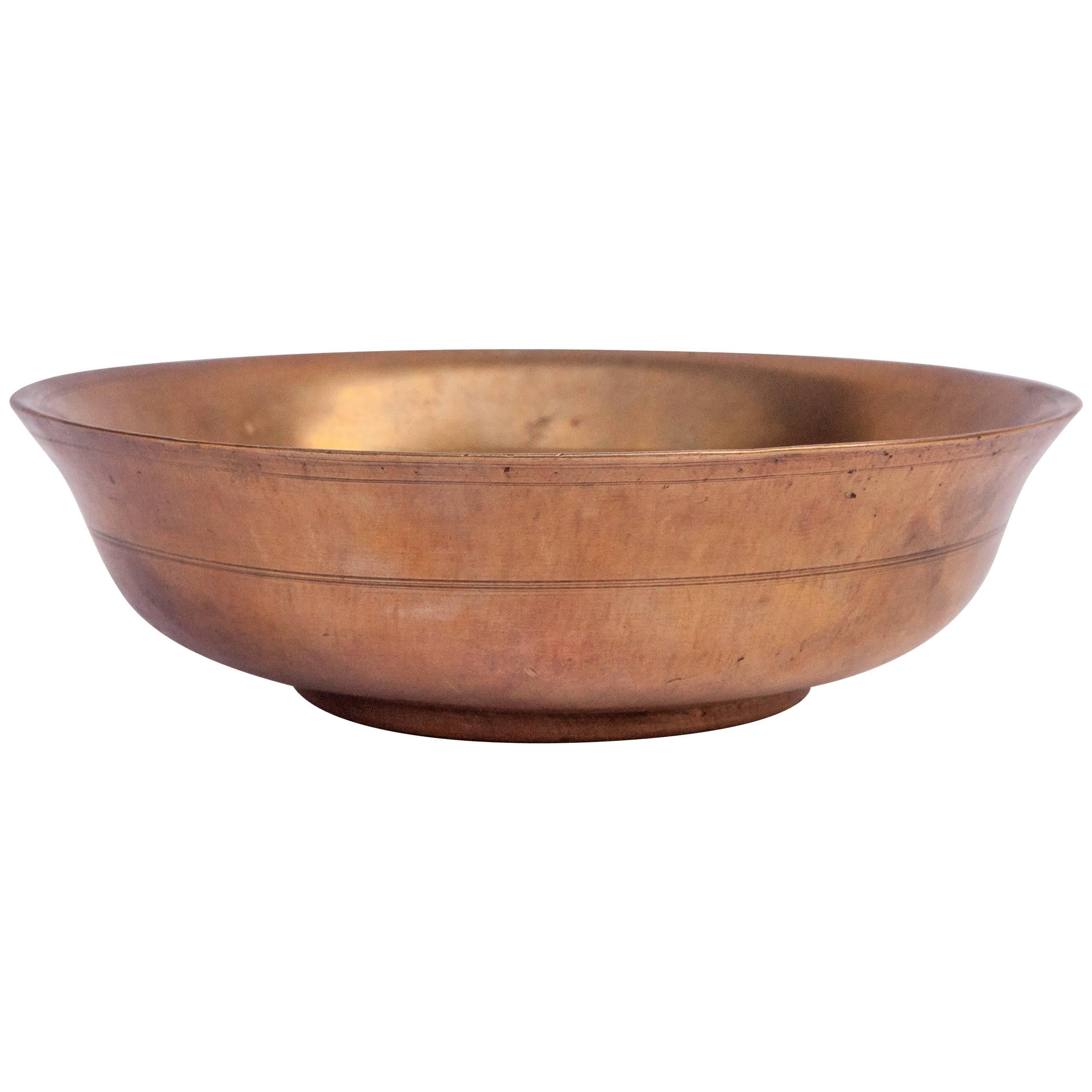 Tibetan Tsampa Bowl, Bronze, Tibet, Early to Mid-20th Century