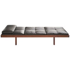 Hudson Daybed in Leather, Steel and Wood by Gordon Guillaumier