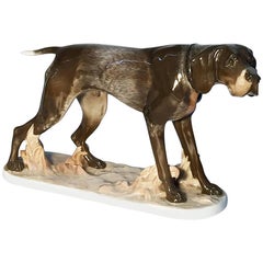 Figurine de chien en porcelaine de Rosenthal, porcelaine de F. Diller, 1913-1927
