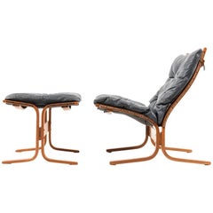 Vintage Lounge Chair and Ottoman by Ingmar Relling for Westnofa