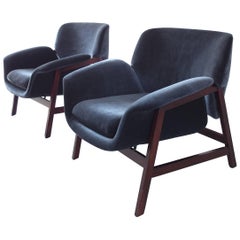 Pair of Model 849 Lounge Chairs by Gianfranco Frattini for Cassina, Italy, 1956