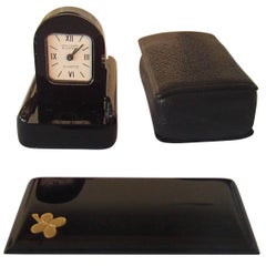 Horloge de voyage moderne pliable Van Cleef & Arpels dans son coffret et sa boîte d'origine