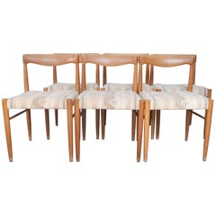 Set of Six H.W. Klein Teak Dining Chairs for Bramin Mobler, Denmark, 1965