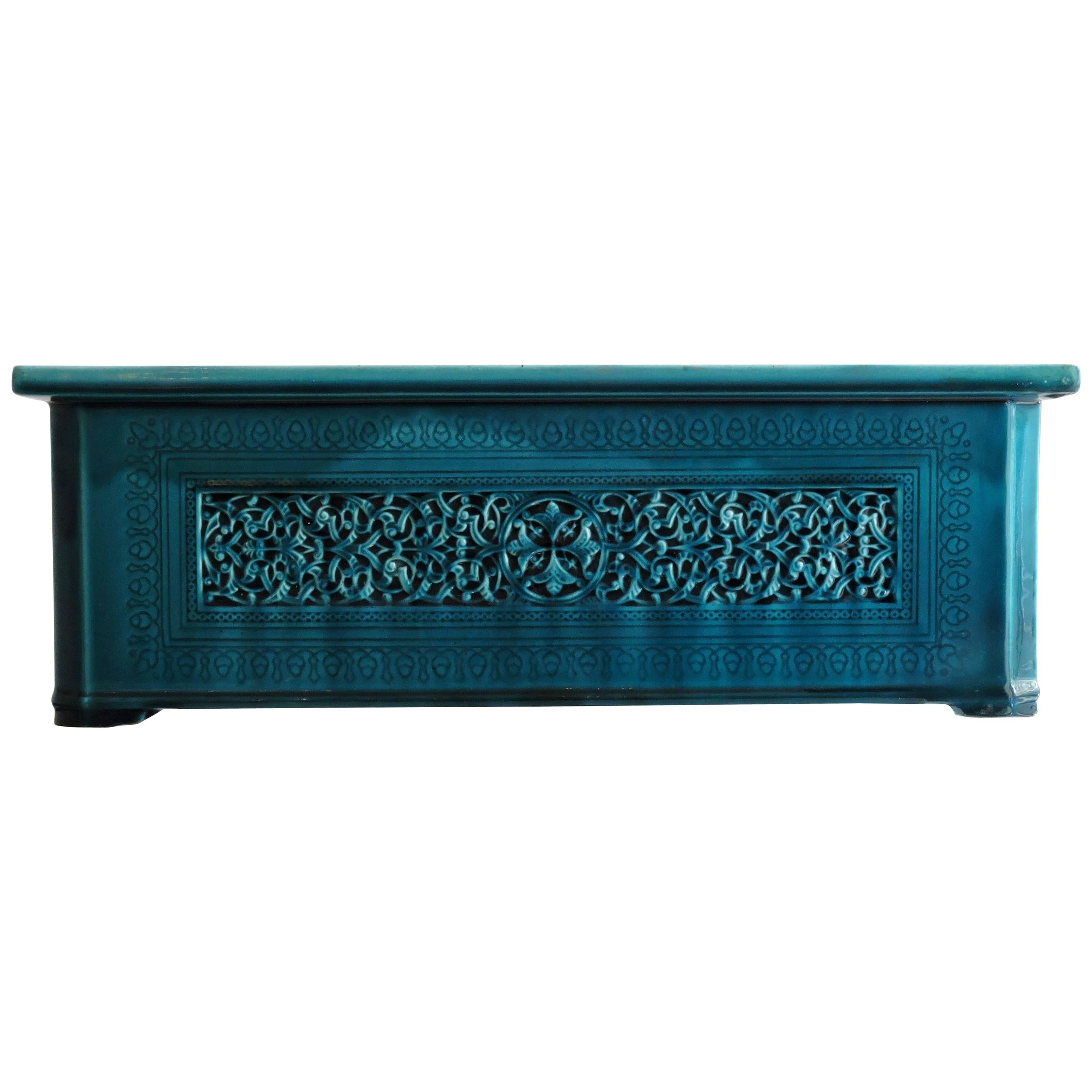 Théodore Deck Blue-Persian Faience Islamic Design Jardinière 19th Century