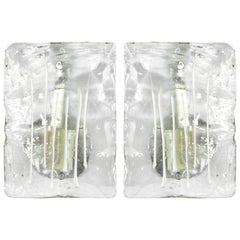 Murano Glass Ice Drip Sconces, Austria, 1960s