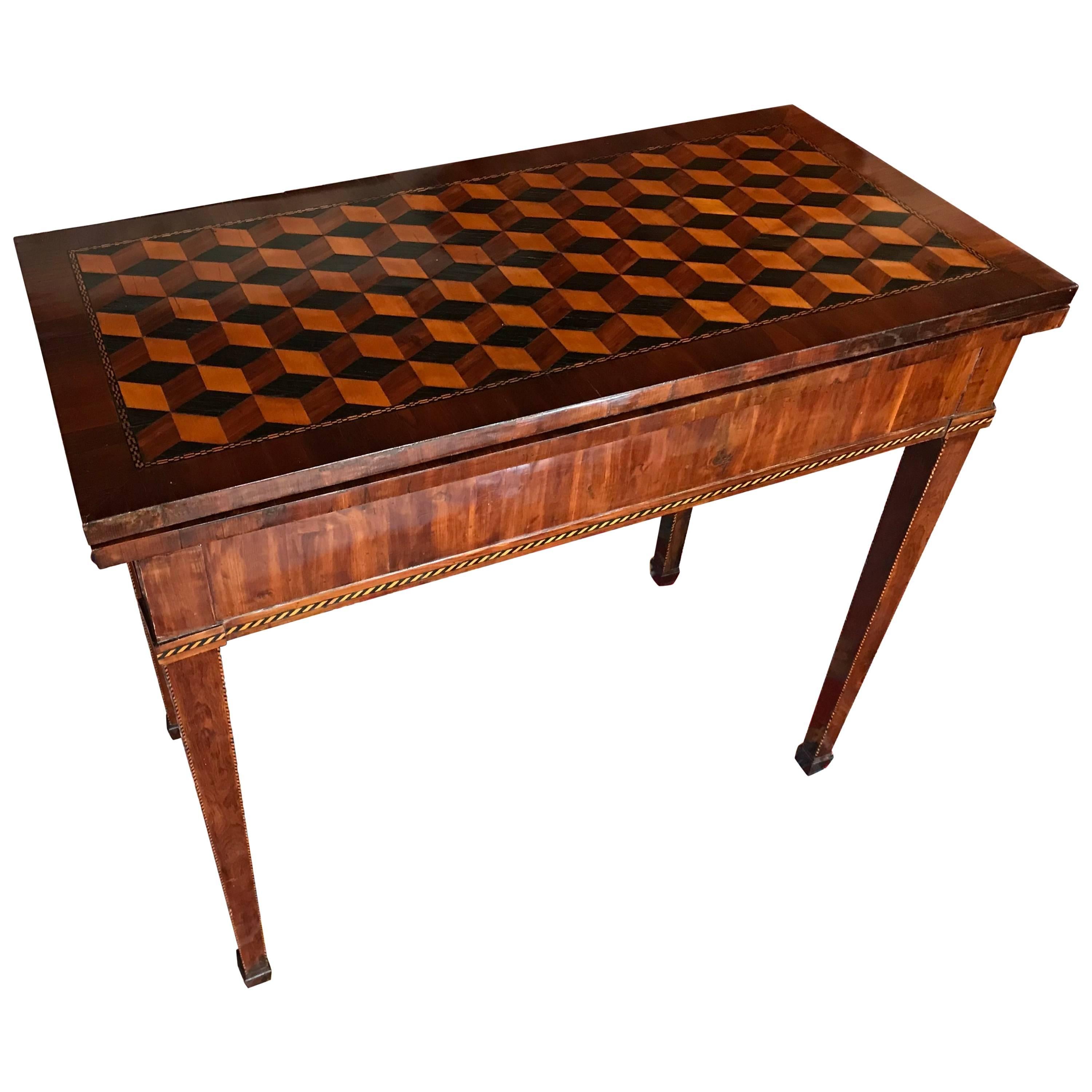 Elegant Art Deco Expandable Card Table For Sale at 1stDibs