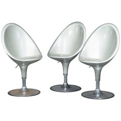 Vintage Set of Three Postmodern Bar Stools