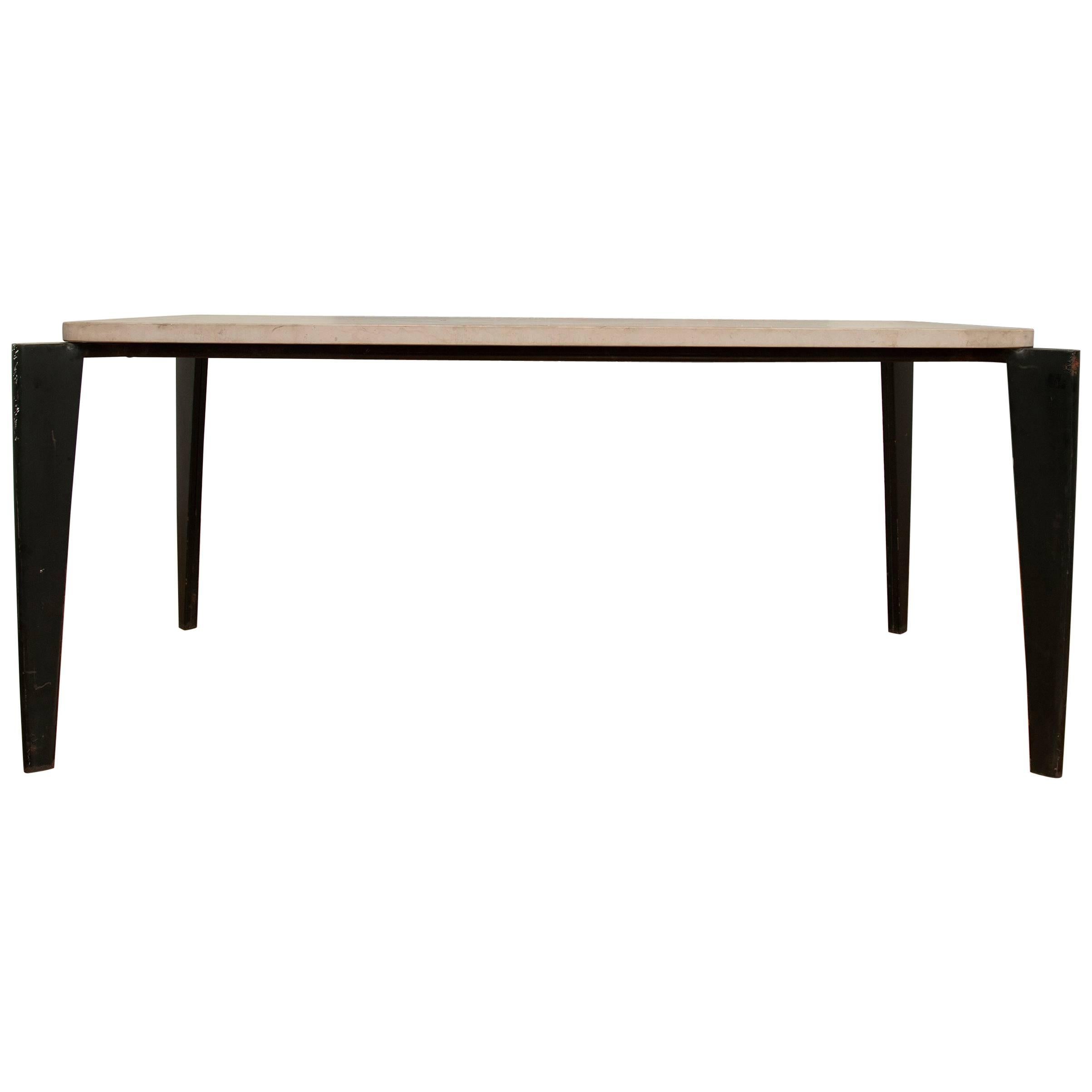 Jean Prouvé Flavigny Table with Stone Top