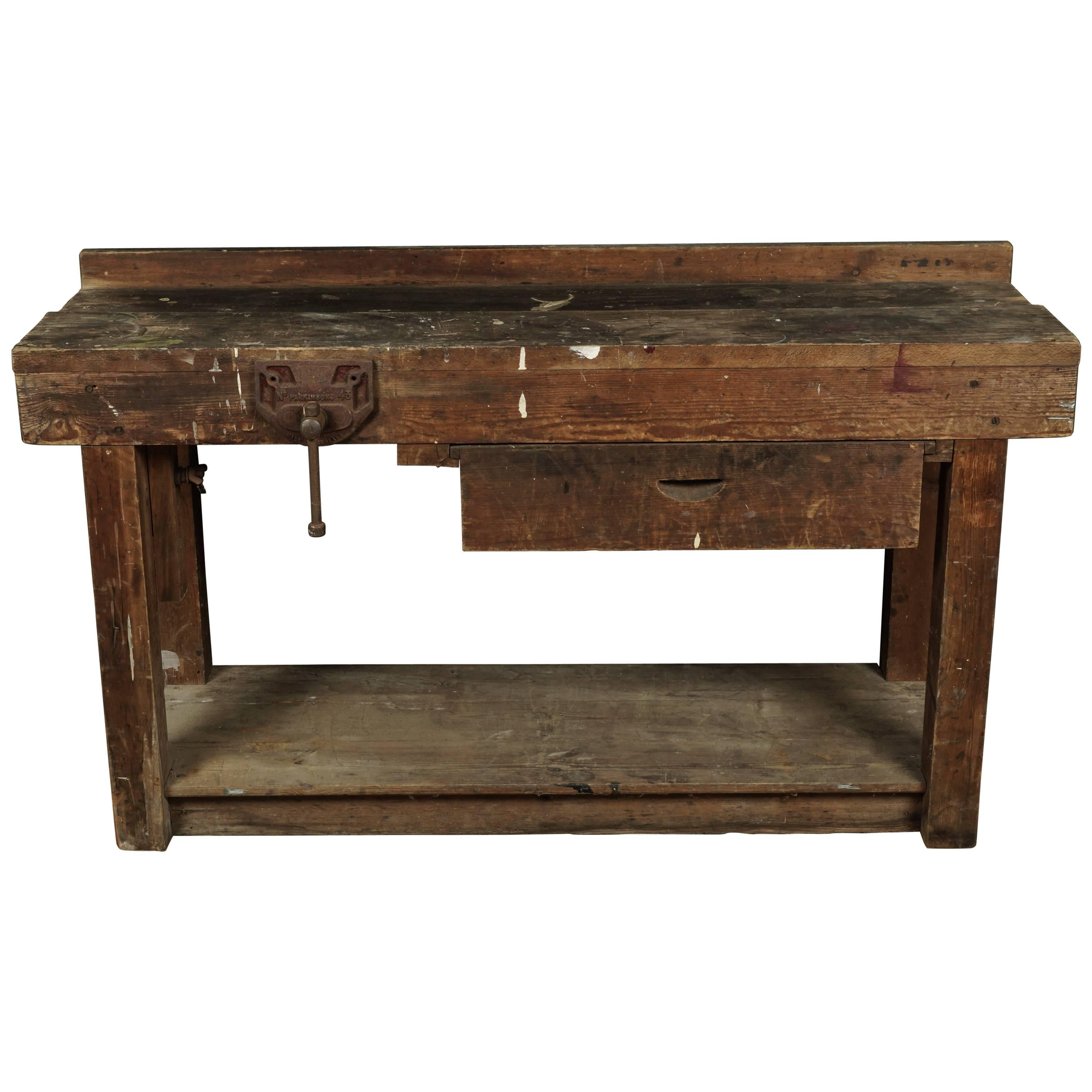 Pine Work Console from France, circa 1930