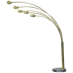 Brass Floor Lamp by Ateljé Lyktan