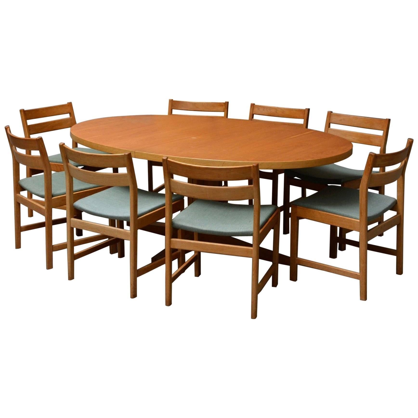Eight Chairs with Matching Table by Kurt Stervig for KP Furniture