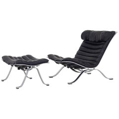 "Ari" Lounge Chair and Footstool by Arne Norell