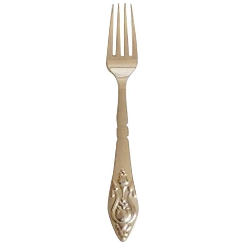 Georg Jensen Fuchsia Lunch Fork #22 For Sale