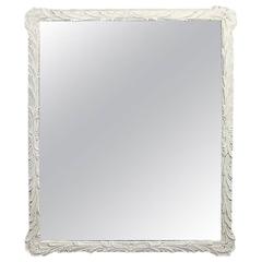Wood Foliate White Mirror