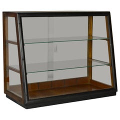 présentoir de comptoir en bois Art Déco des années 1930:: vitrine