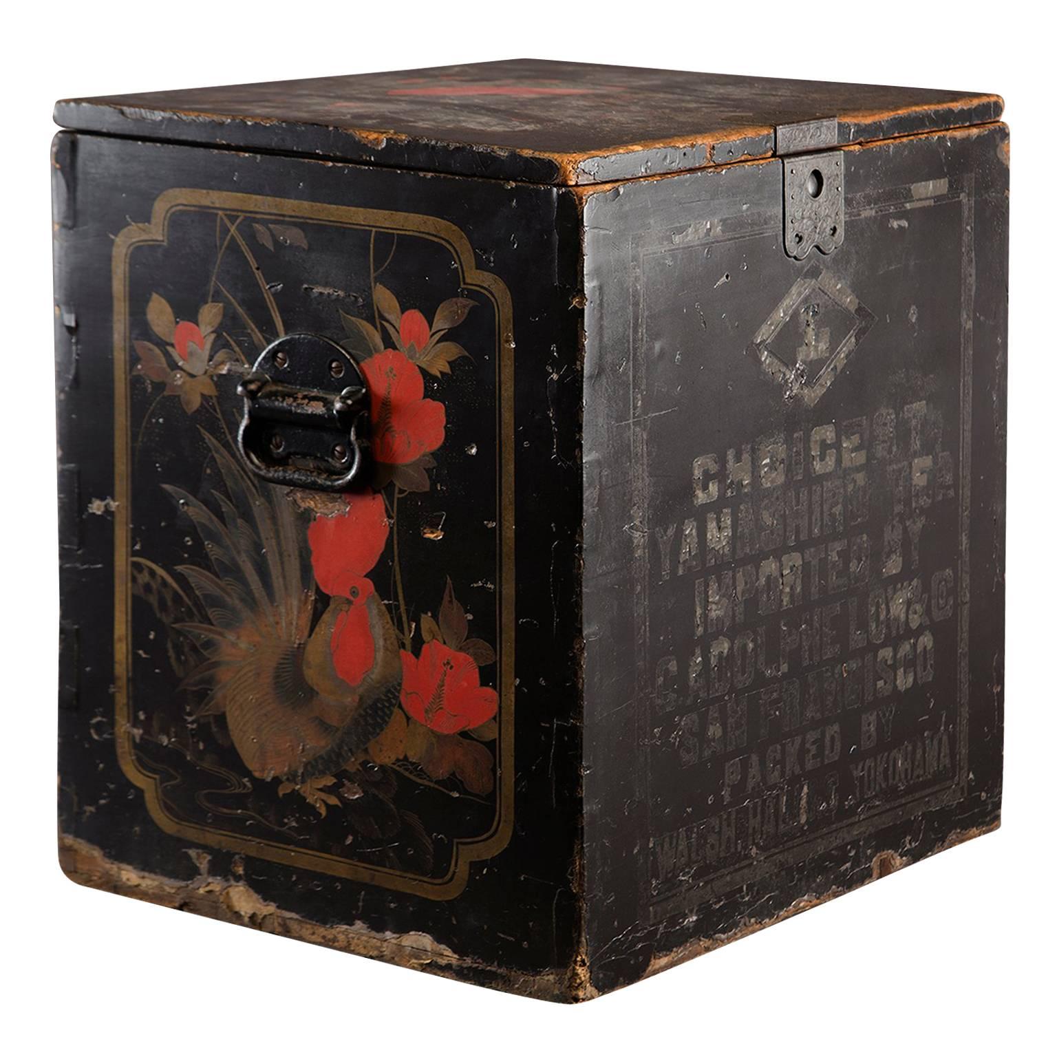 19th Century Large Japanese Store Display Tea Box