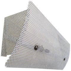 Vintage Pierre Guariche G320 Large White Perforated Metal Wall Lamp, 1952, France